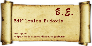 Bölcsics Eudoxia névjegykártya